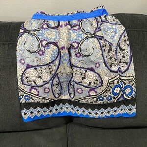 New York & Company Blue and Purple Mini Skirt